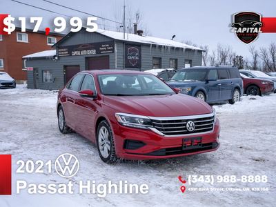 LUXURY. COMFORT. REFINED PERFORMANCE! 2021 Volkswagen Passat Highline Premium Sedan with Advanced Fe...