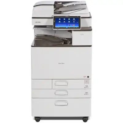 The Ricoh MP C3003 Color Copier has print, copy, scan and duplex printing. It is a reliable and effi...