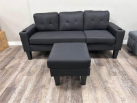 Stunning Sectional Sofa & Ottoman with Free Delivery