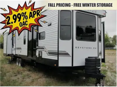 2024 KEYSTONE RESIDENCE 40 FKSS- NO CARPET IN SLIDES, DUAL AIR,40' 2" LOA WITH DETATCHABLE HITCH-96"...