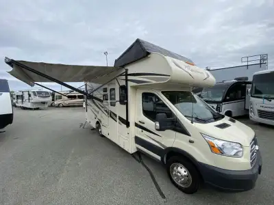 Coachmen Freelander 20CB Class C gas motorhome highlights: Sleeps Six Bunk Over Cab Outside Entertai...