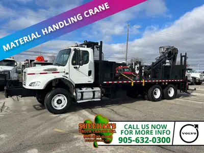 22ft Steel Flat Bed with Head Board, Winches and Straps, ''D'' Rings, Rear Mounted Hiab 144B-3 CL B...