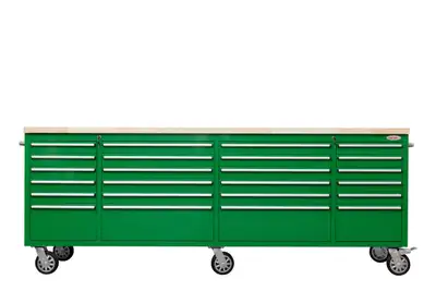 NEW 8 FT JOHN DEERE GREEN FATBOY 24 DRAWER TOOL BENCH 321532, View more