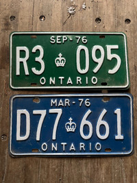 License Plates 1976