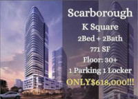 High Floor K Square Condo 2Bed 2 Bath ONLY $618,000!!!