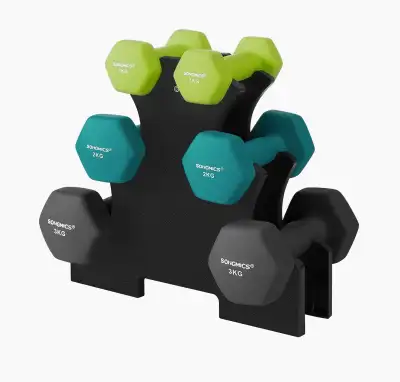 SONGMICS Dumbbells with Stand - Brand New · Free Ship, View more