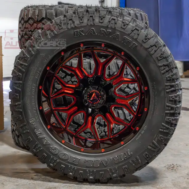 NEW 20 inch Armed INFANTRY GLOSS BLACK RED MILLED Wheels in Tires & Rims in Edmonton - Image 6