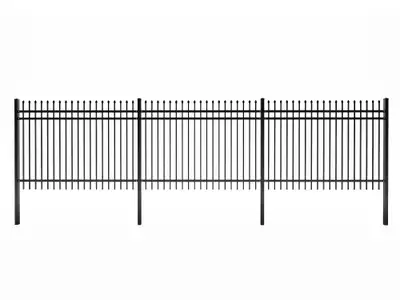 NEW 6FT FENCE PANEL BLACK METAL DECORATIVE 3532441, View more