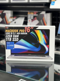 MacBook Pro 16" Core i9 32GB 1TB SSD 4GB Radeon 5500 Video Card
