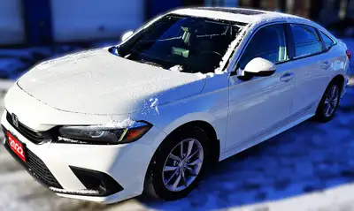 Sleek, Sporty and ready for adventures, this Pearl WHITE metallic 2022 CIVIC EX Edition with Automat...
