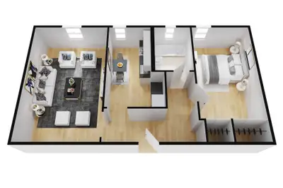 SPARLING APARTMENTS - 1 Bedroom (Layout E) Apartment for Rent