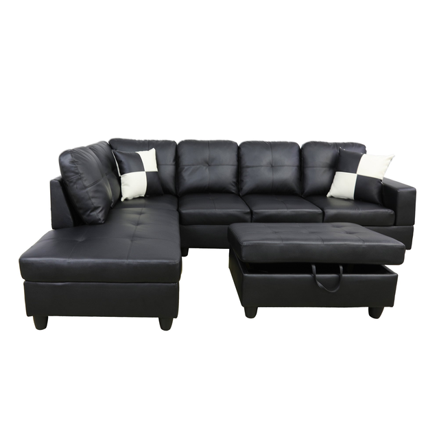 NEW L SHAPED LIVING ROOM SECTIONAL SOFA AND OTTOMAN SET in Other in Lloydminster - Image 7