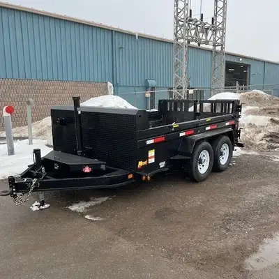 Just Traded - 2026 Miska 7 Ton Dump Trailer with Contractor Package and 81in. x 12' bed Features inc...