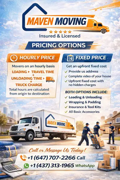 *MAVEN MOVING INC* – Your Trusted Moving Partner Got a last-minute move? Need help ASAP? We're here...