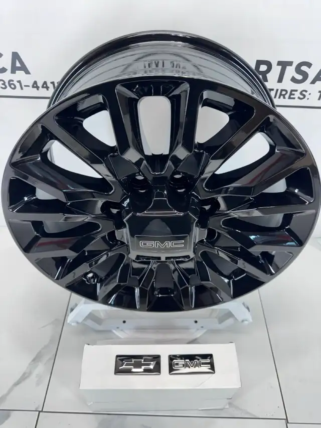 20x8.5 GMC CHEVY Replica Rims 8x180 2500 3500 Gloss Black in Tires & Rims in Calgary - Image 7