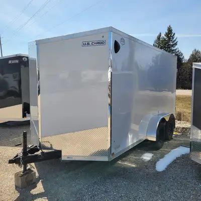 IN STOCK-2026 7X14 PLUS 30'' V TANDEM-2000 LB RAMP DOOR, 16'' OC WALL POSTS, 6'' EXTRA HEIGHT, SCREW...