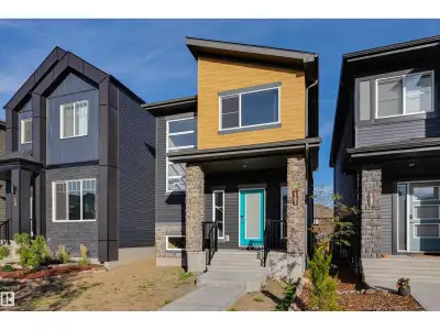 Built by Bedrock Homes in the new Sherwood Park community of Cambrian, this charming detached two-st...