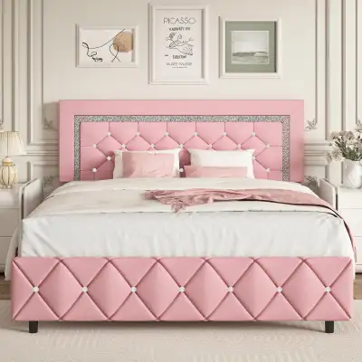 BNIB PRICE IS FIRM - BarnFurin Queen Bed Frame with Headboard..., View more