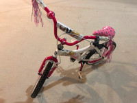 BICYCLE. GIRL’s BARBIE THEME WAS ORIGINALLY BOUGHT TOYS R US.