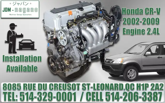 Moteur Honda CRV, Element, Civic, Accord, Pilot, Odessey Engine in Engine & Engine Parts in Drummondville - Image 9