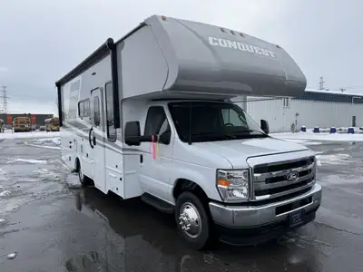 Superbe motorisé classe C Conquest 6250 2026 Cric hydrauliques auvent électrique couche 6 personnes...