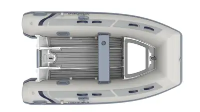 MOTOR & TRAILER NOT INCLUDED MAX RATED 20HP BOAT WEIGHT - 130LB 17" INCH TUBES 3 AIR CHAMBERS 9"6FT...
