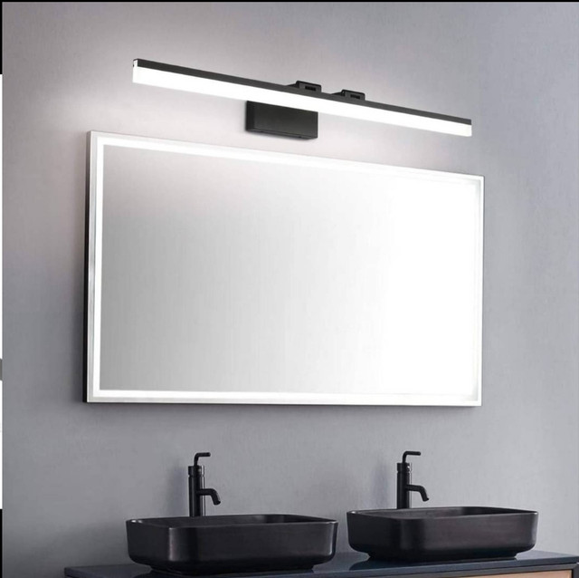 SOLFART Modern LED Vanity Light 40 inch Black Aluminum Frosted A in Other in Gatineau - Image 2