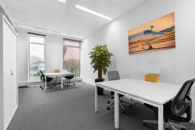 Productive workspace for three that comes with everything taken care of. Make a home for your busine...