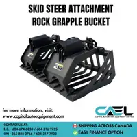 New Skid Steer Attachment 72 Rock Skeleton Grapple bucket
