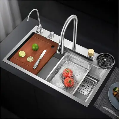 Smart Waterfall (37"x18"x10) Inch 304 Stainless Steel Kitchen, View more