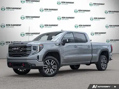 Introducing the 2024 GMC Sierra 1500 AT4, cloaked in a stunning gray and equipped with a robust 4x4...