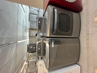 9184- Laveuse Sécheuse LG gris topload grey washer dryer