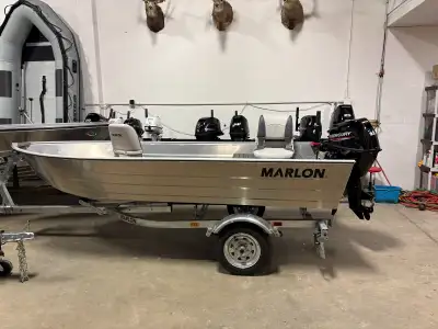 SALE PRICE...$9699! WE'RE OFFERING; - MARLON 12' ALUMINUM FISHING BOAT - NEW MERCURY 9.9hp FOUR STRO...