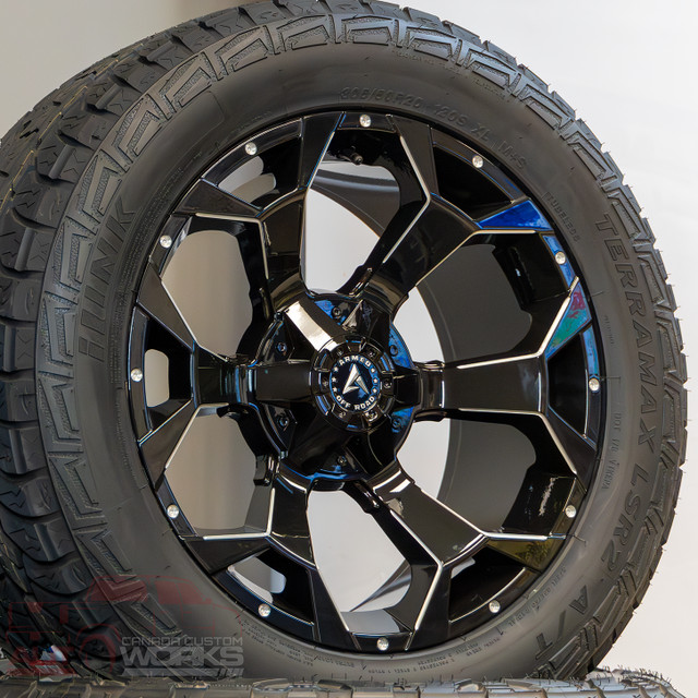 BRAND NEW! 5 & 6 BOLT 20" black & milled wheels! Armed BOMBER in Tires & Rims in Saskatoon - Image 2