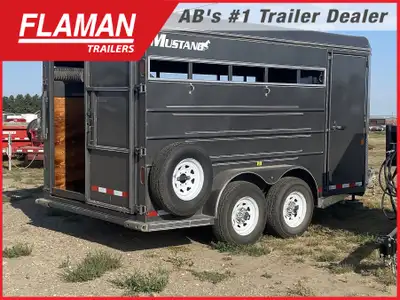 2025 Mustang 16' Tag Livestock Trailer Color: Charcoal Axles: (2) 6000lb Tires: ST235/80R16 Spare Ti...