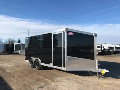 8.5' X 16' IDEAL CARGO GALVANIZED ENCLOSED CARGO/ AUTO HAULER WITH REAR RAMP DOOR! Built to tackle t...