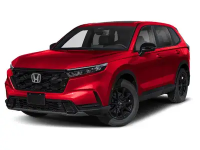 Introducing the dazzling Radiant Red Metallic 2026 Honda CR-V Hybrid EX-L AWD—a new SUV that balance...