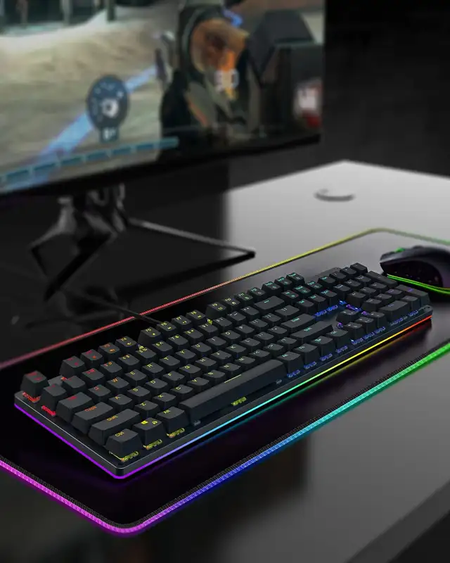 Black Shark RGB Mechanical Gaming Keyboard LED Backlit in General Electronics in Markham / York Region - Image 4
