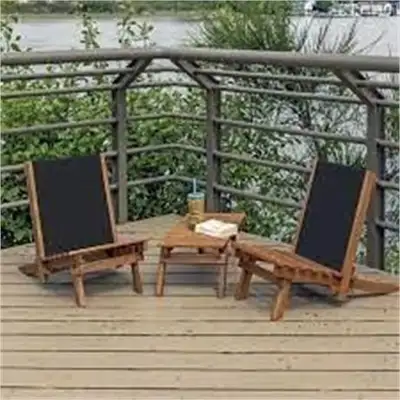 PATIOFLARE LAKESIDE LAZY PATIO LOUNGER SET, GRAY, Brand New in B, View more