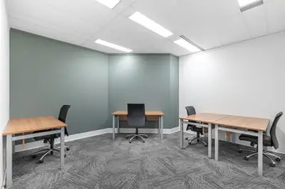 Productive workspace for three that comes with everything taken care of. Make a home for your busine...