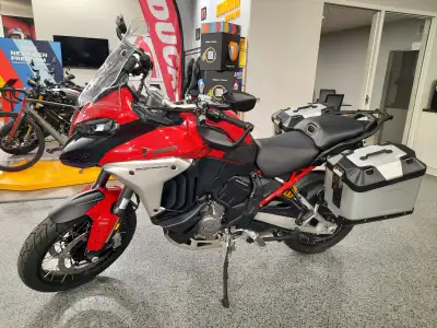 The 2024 Ducati Multistrada V4 Rally is built for long-distance adventure touring with enhanced comf...