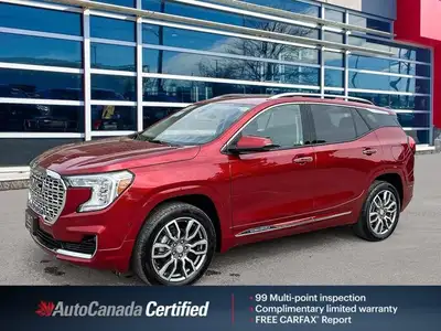Clean CarFax Report, Beautiful Volcanic Red 2024 GMC Terrain Denali AWD, 9-Speed Automatic, 1.5L 4-C...