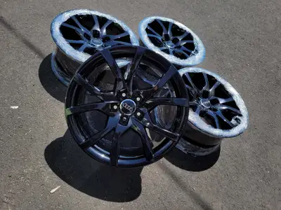 Mint set of original Audi A5 S-Line wheels made by Ronal in gloss black finish. 18x8.5 Offset: 29 Bo...