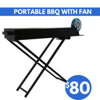 BBQ Portable Grill with Fan 30x60cm