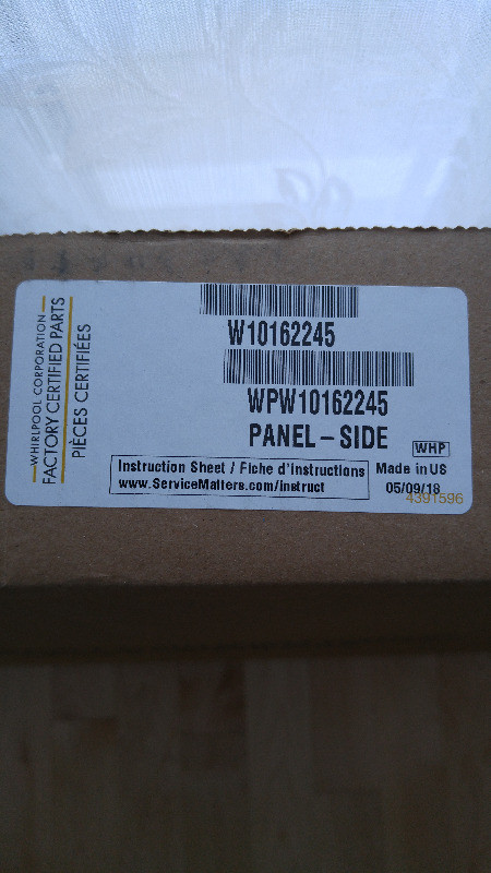 Whirlpool range left side panel# WPW10162245 / W10162245 black in Stoves, Ovens & Ranges in Oakville / Halton Region