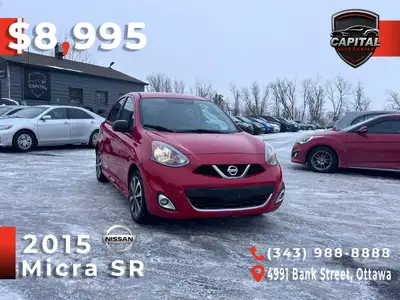 COMPACT, SPORTY & FUEL-EFFICIENT! 2015 Nissan Micra SR Sport Hatchback Exterior: Red Interior: Gray...