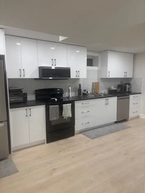 Brand new Basement unit, one bedroom, one bath, 2 parking spaces, separate entrance through the gara...