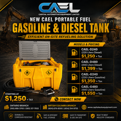 Finance!New CAEL Portable Fuel Gasoline & Diesel Tank Efficient On-Site Refueling Solution 1,250 The...
