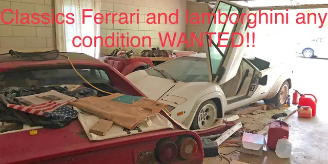 wanted older classic ferrari or lamborghini any condition in Classic Cars in Downtown-West End - Image 2
