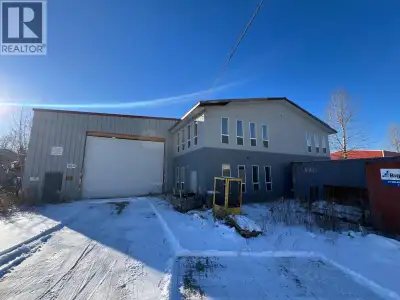 20,000 square foot steel frame manufacturing building in Quesnel's industrial park. Two 16' garage d...